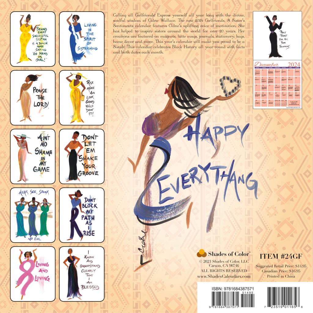 2024 "Girlfriends" Wall Calendar by Cidne Wallace