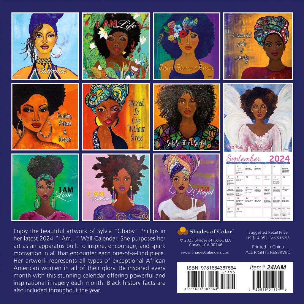 2024 "I AM" Wall Calendar by Sylvia "GBaby" Phillips