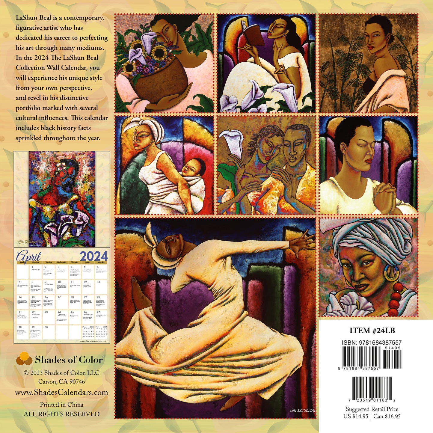 2024 "The LaShun Beal Collection" Wall Calendar