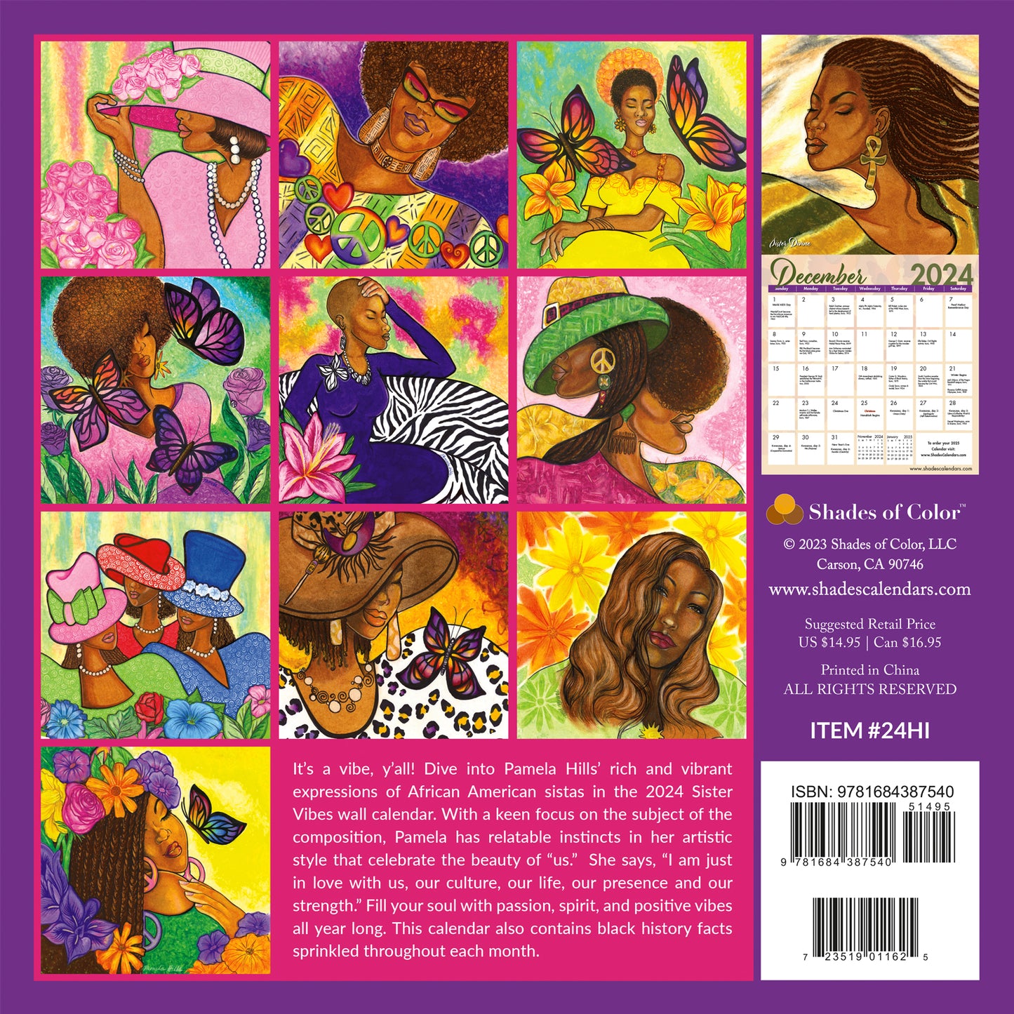2024 "Sister Vibes" Wall Calendar by Pamela Hills