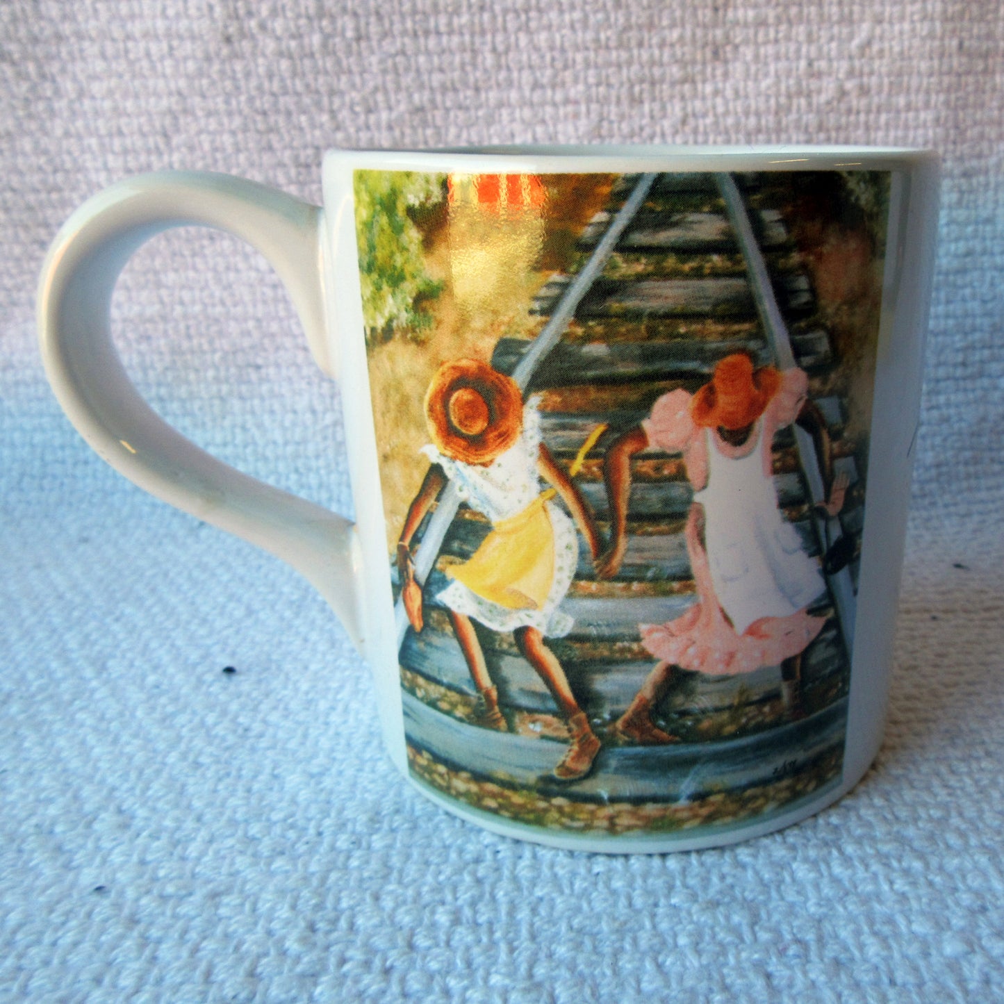 Gettin' To Town Mug with art by Annie Lee