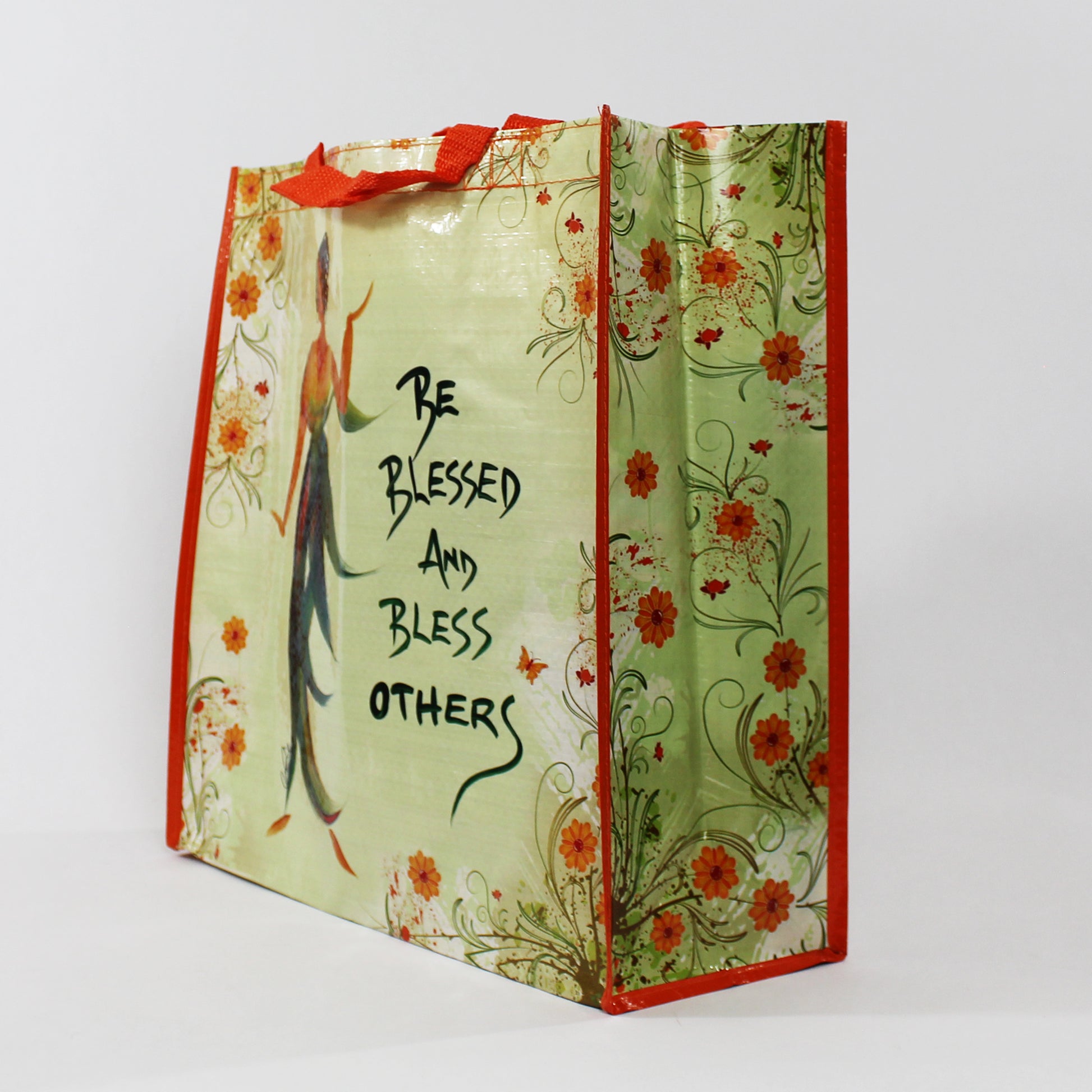 Be Blessed and Bless Others Reusable ECO Shopping Tote Bag side