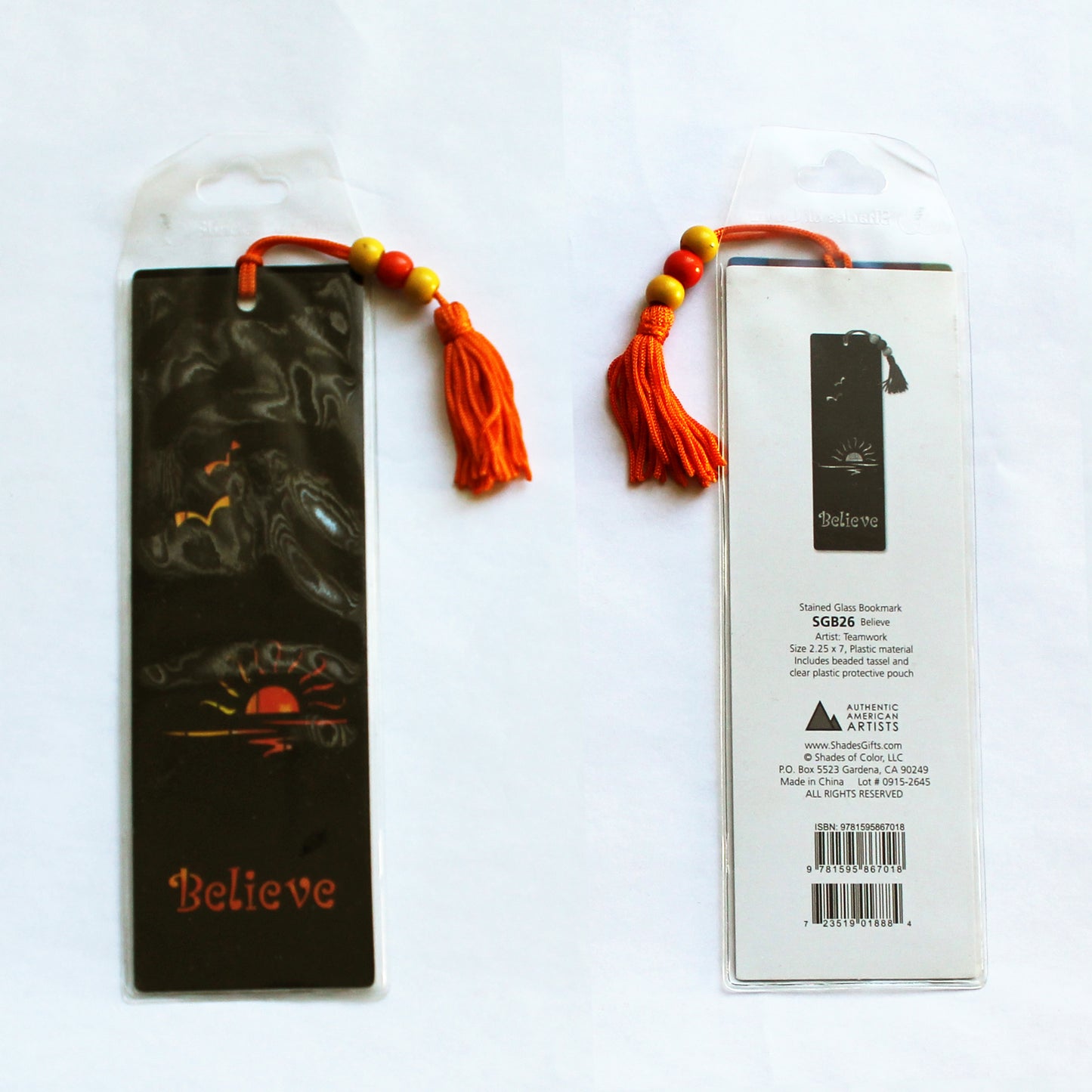 Believe Stained Glass Style Bookmark