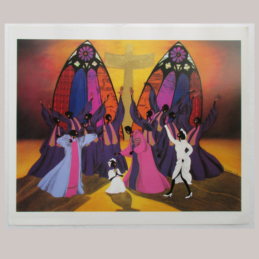 Church Scene Unframed Print Leroy Campbell
