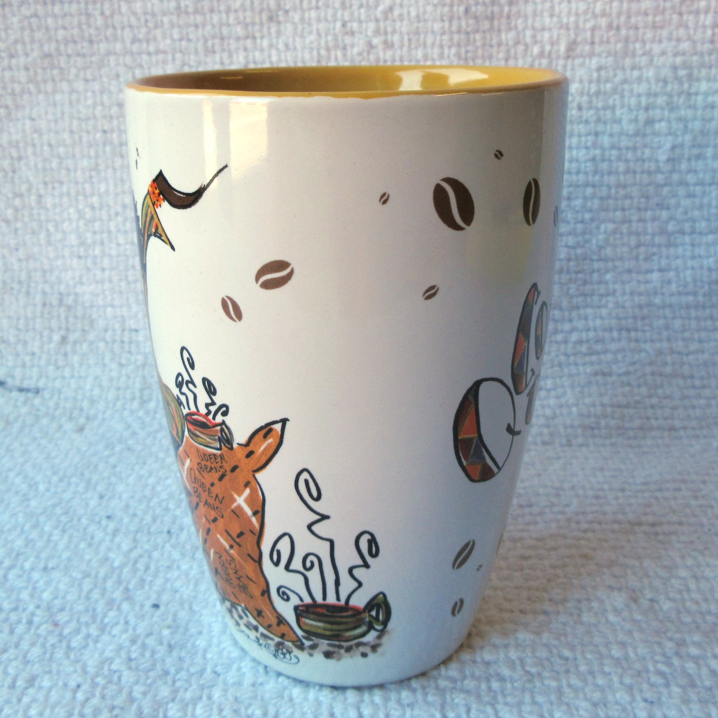 Coffee Queen! Latte Mug Kiwi McDowell back