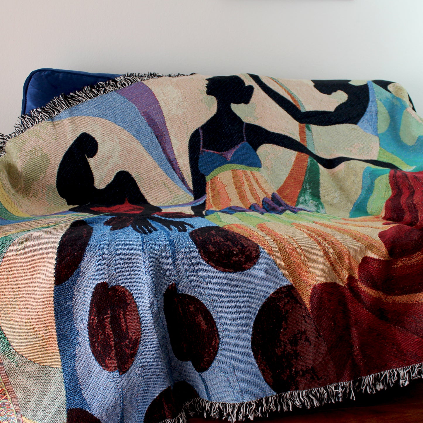 Dancers of Black Skin Blanket Throw