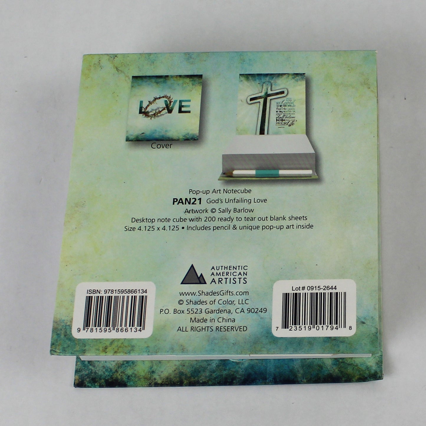 God's Unfailing Love Pop Up Note Cube