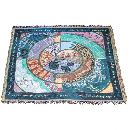 In The Beginning Throw Blanket