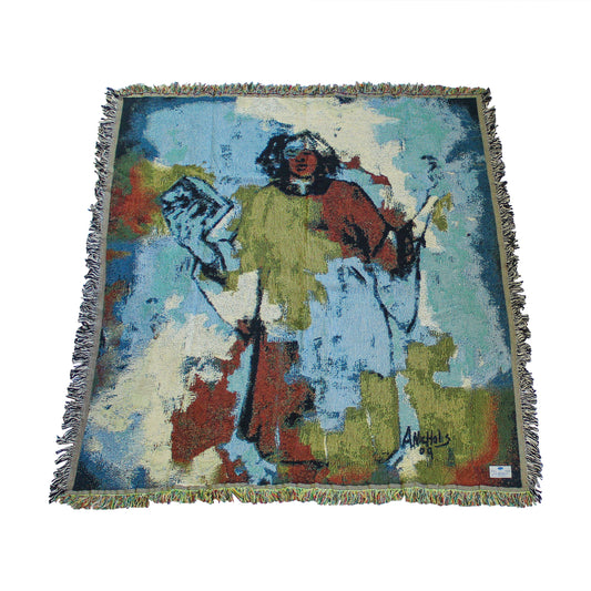 Woman of the Robe Throw Blanket