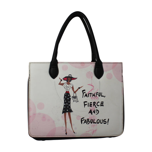 Faithful, Fierce and Fabulous African American Bible Bag