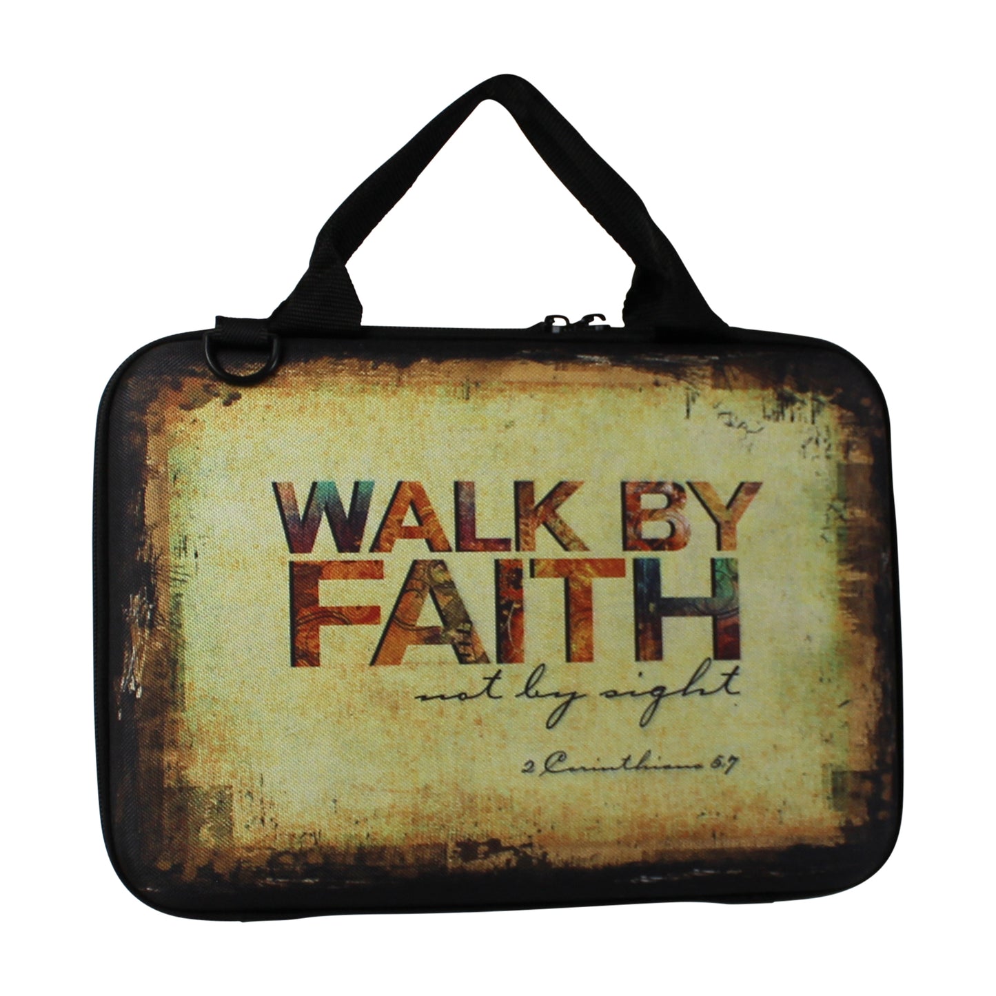 Give Thanks and Walk By Faith Hardcover Bible/Book Bag