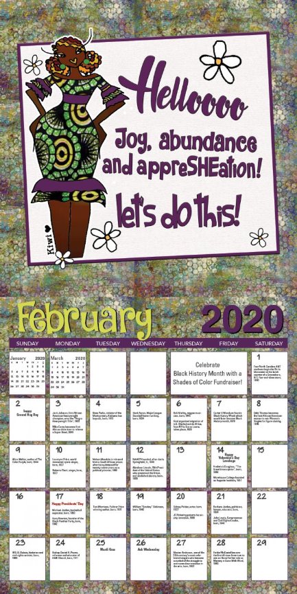Kiwi McDowell InspHERation 2020 calendar february