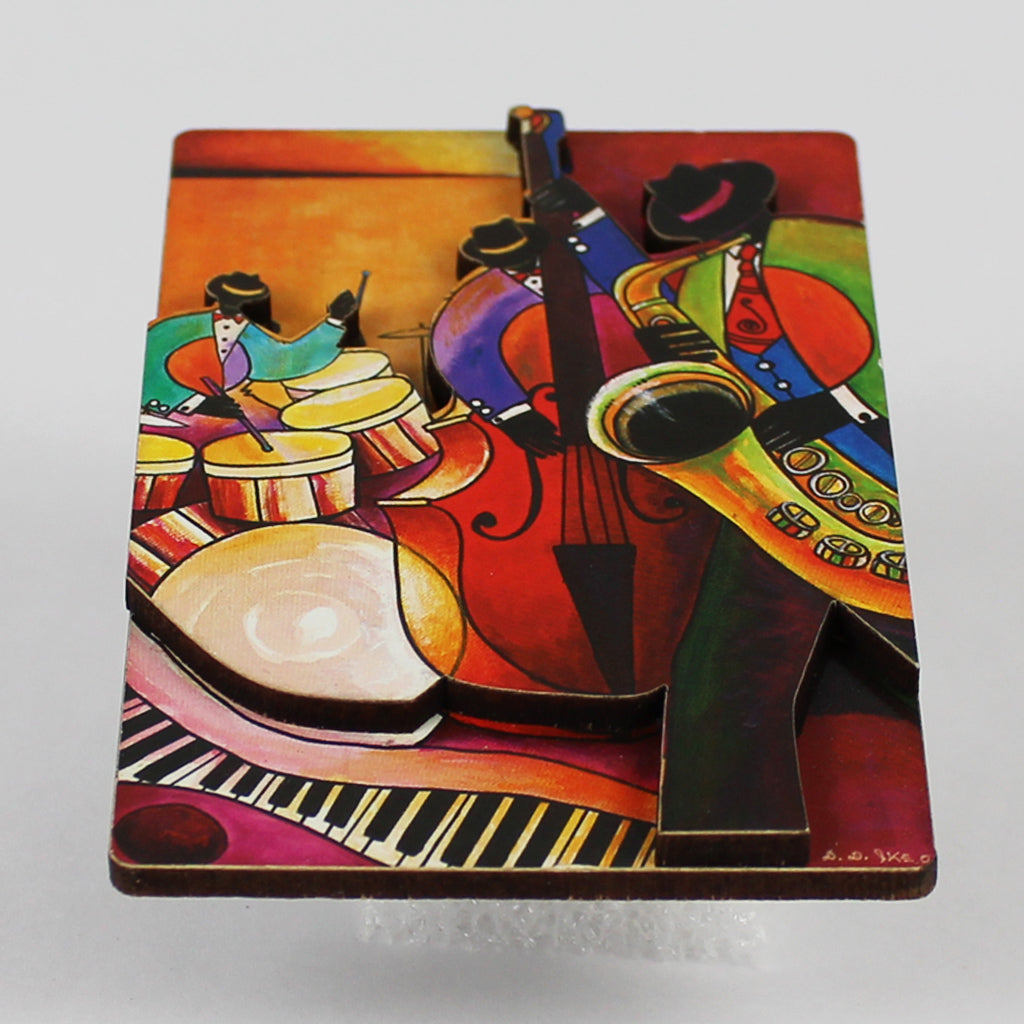 Jazz Trio Die-Cut Magnet D.D. Ike top
