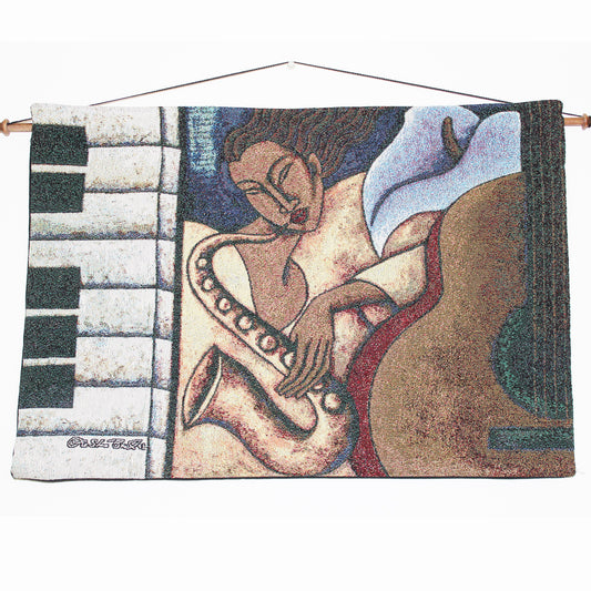 Night Groove Wall Hanging Tapestry, art by LaShun Beal