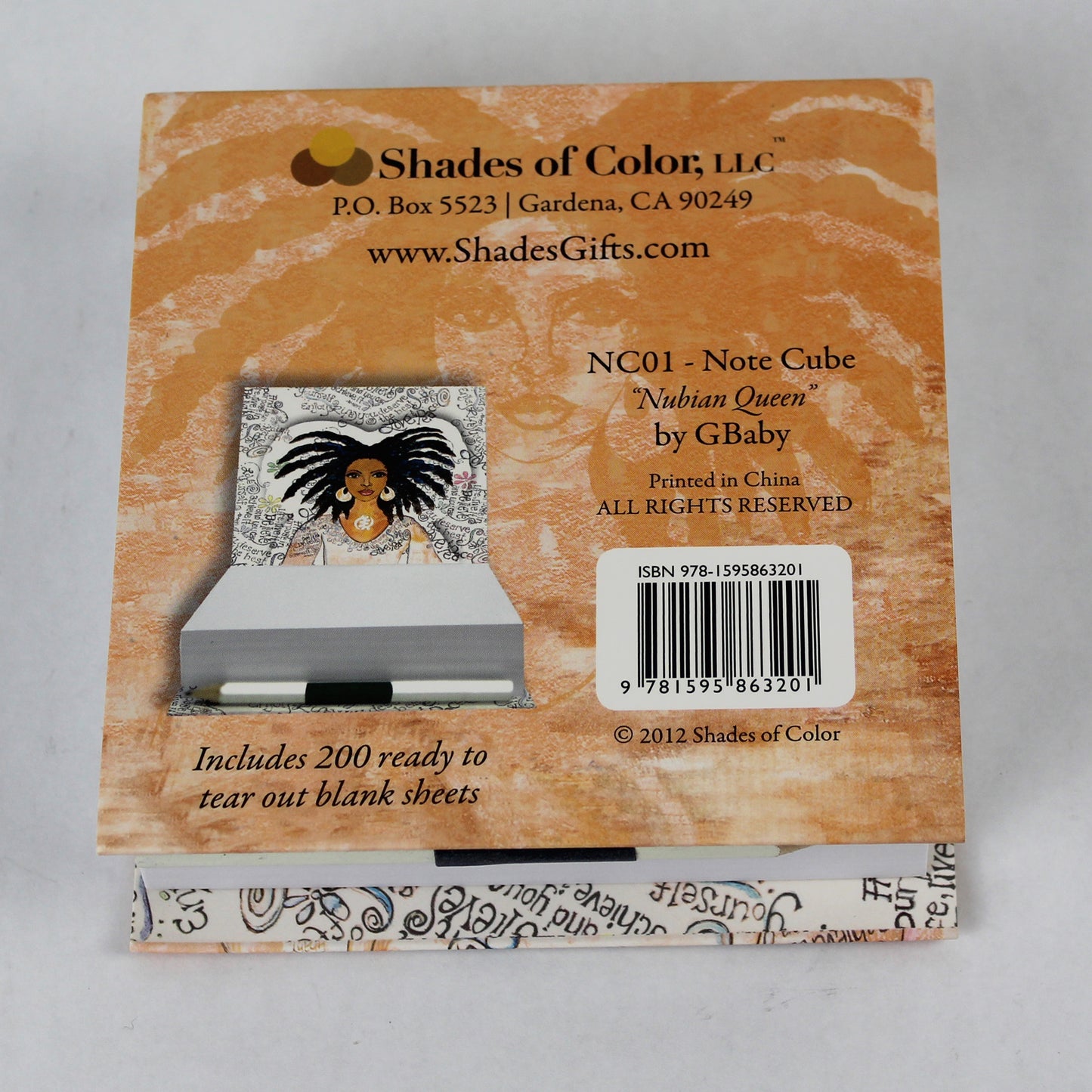 Nubian Queen Pop Up Note Cube