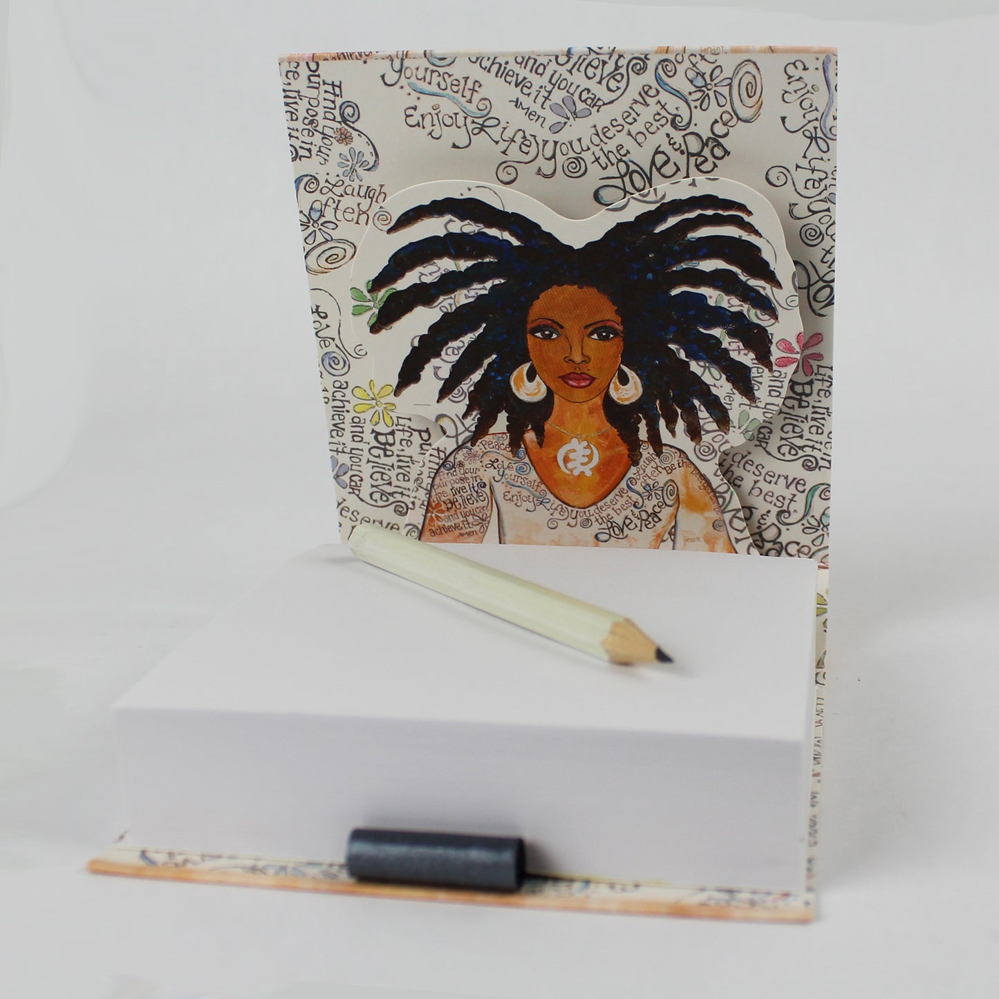 Nubian Queen Pop Up Note Cube