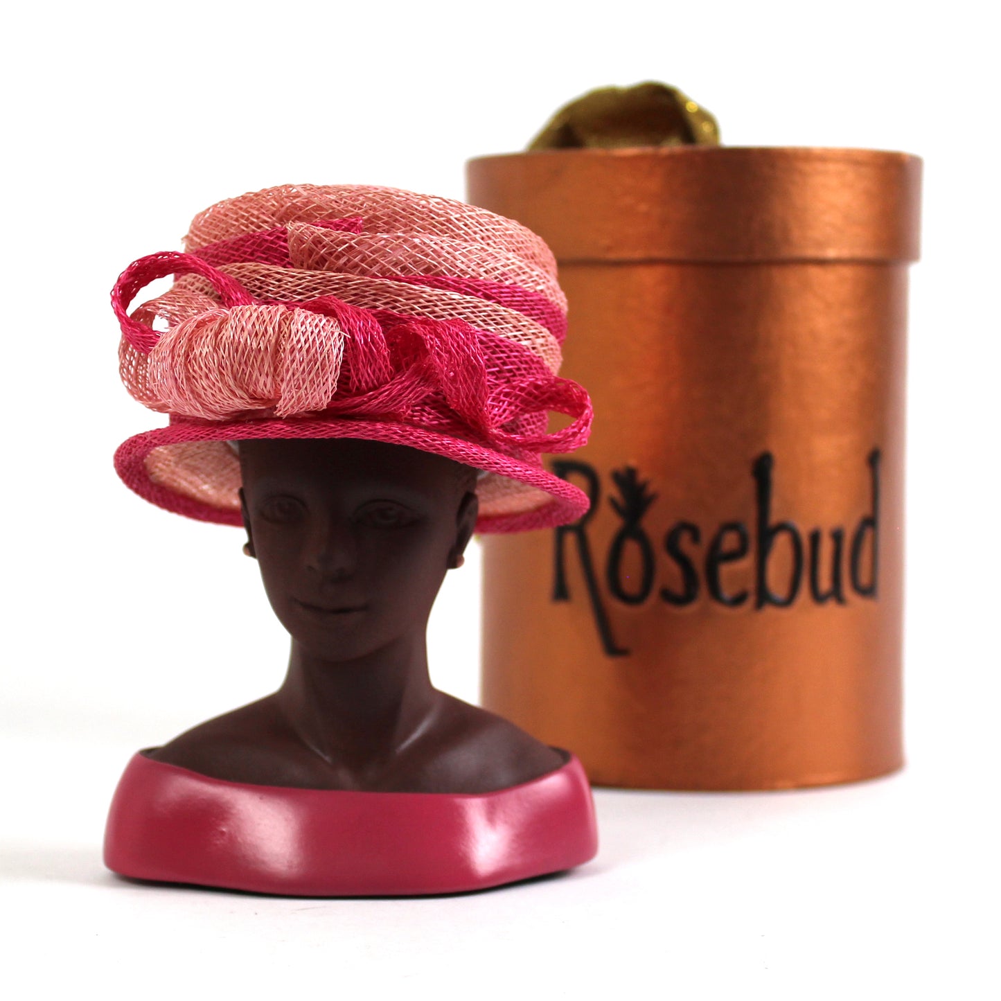 Harriet Rosebud Miniature Hat Bust