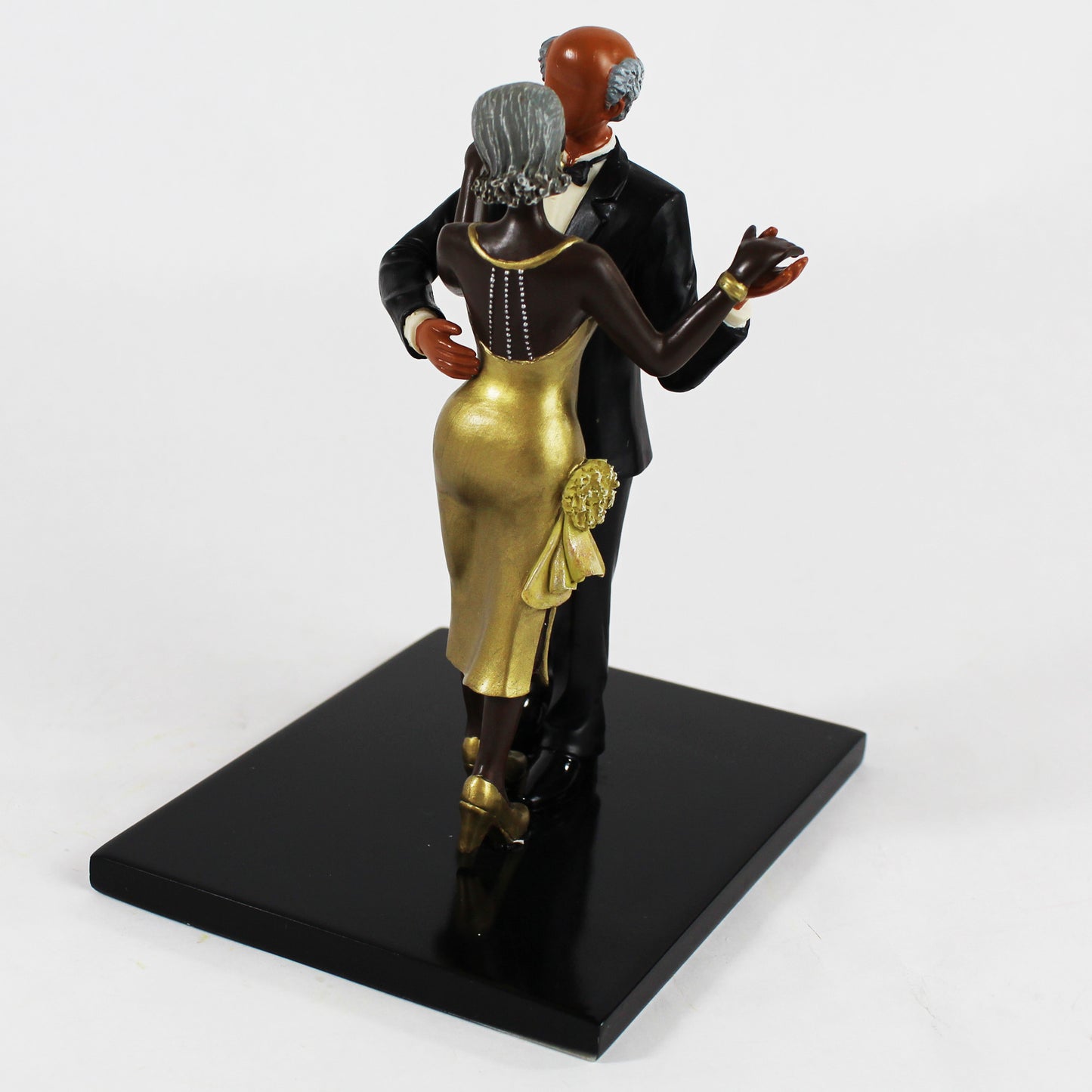 A Scene from RSVP Figurine by Annie Lee couple in fancy dress dancing side