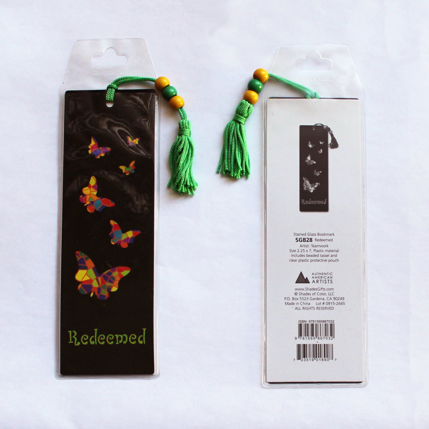 Redeemed Stained Glass Style Bookmark