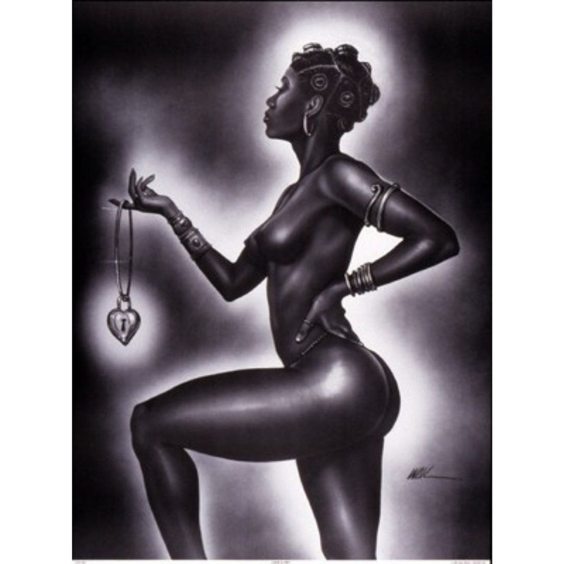 The Lock by WAK - Lock and Key (Female) - Art Print Poster