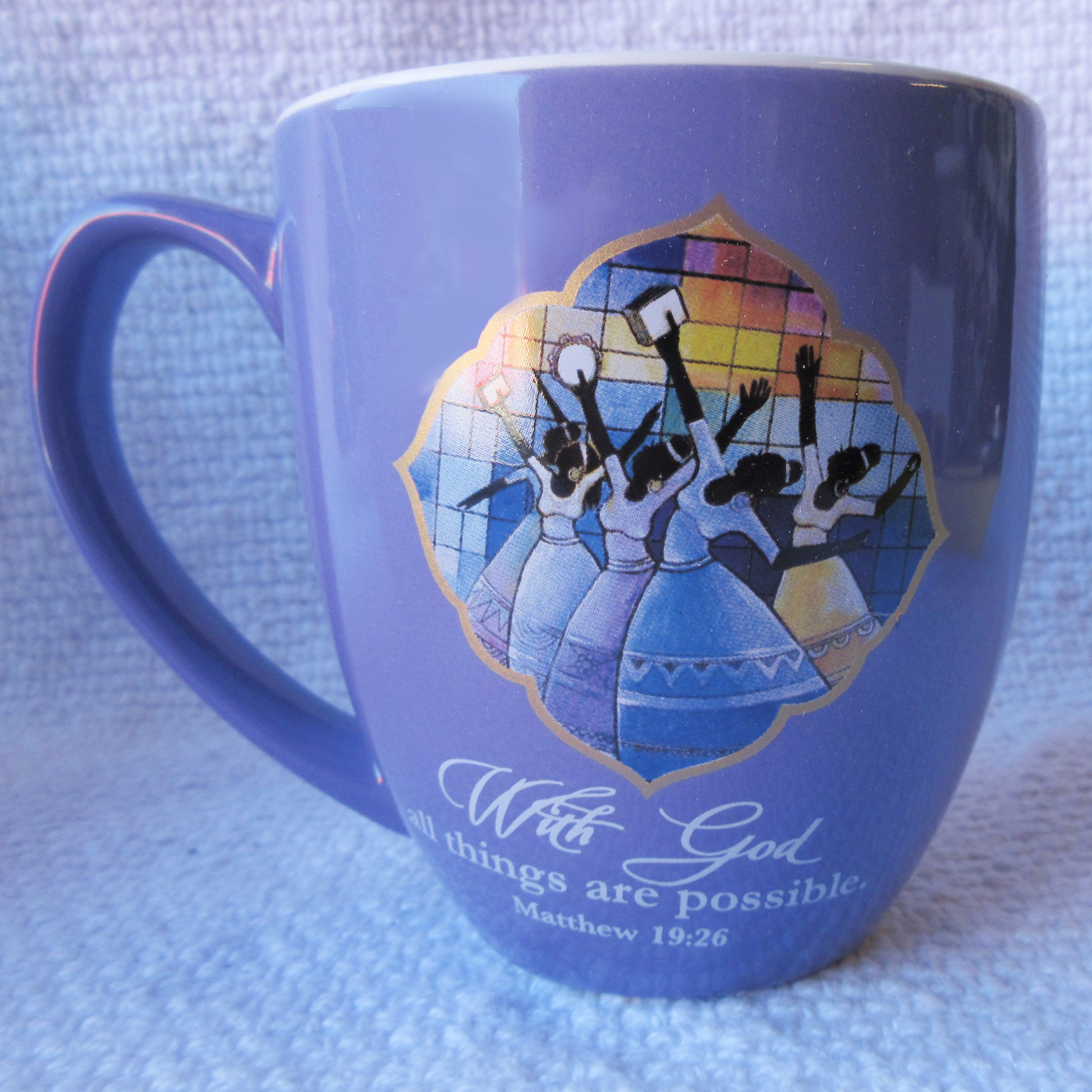 With God All Things Are Possible Ceramic Latte Coffee Mug high gloss ceramic