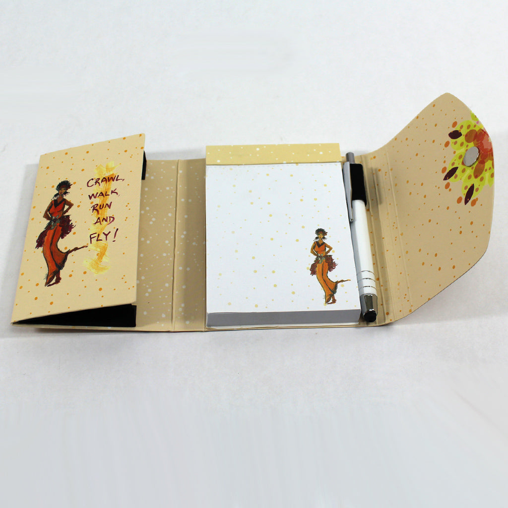 Crawl, Walk, Run and Fly! Stylus Purse Pal open