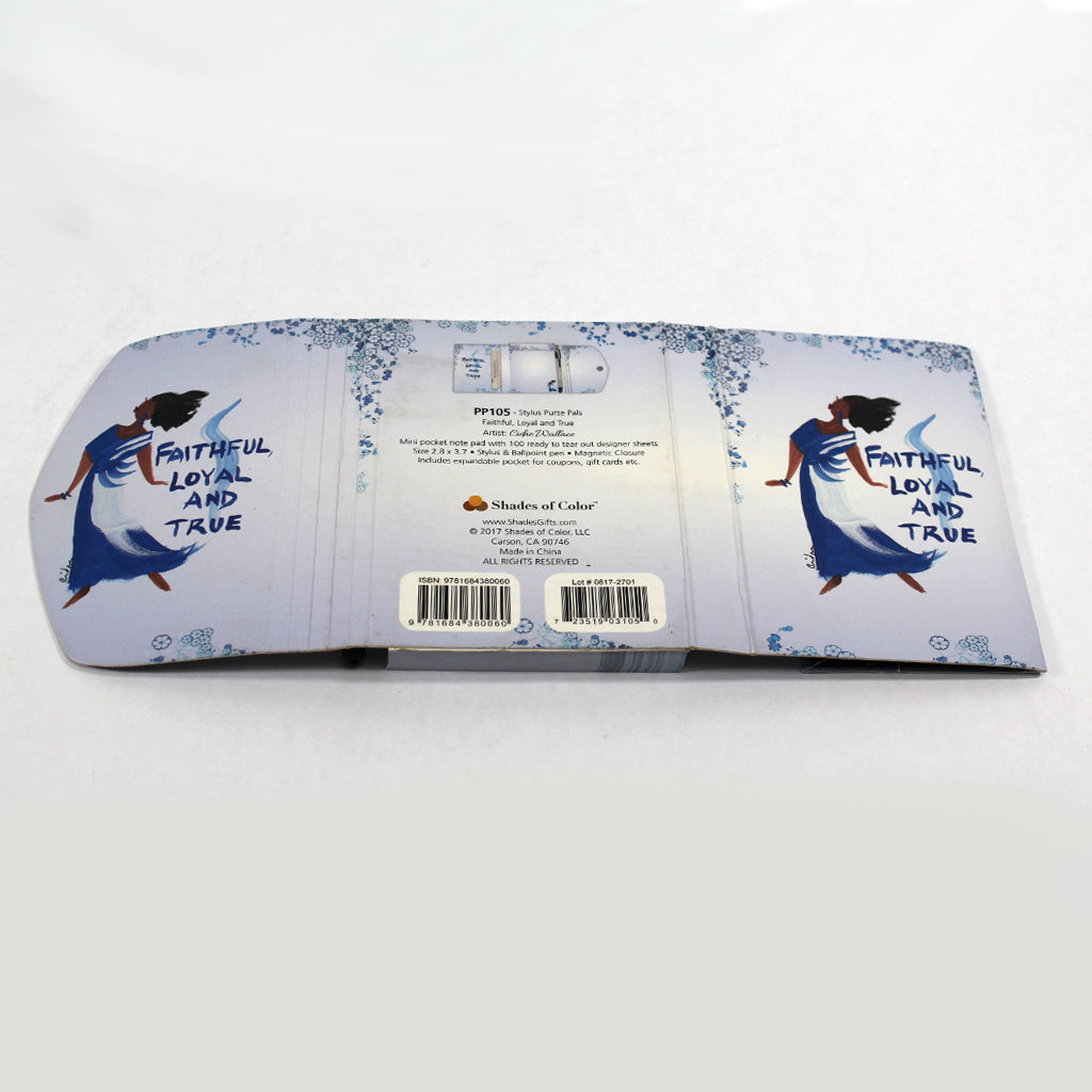 Faithful, Loyal And True Stylus Purse Pal open back