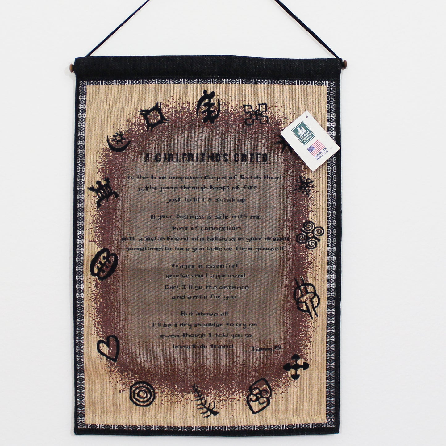 Sistah's Creed Wall Hanging Tapestry