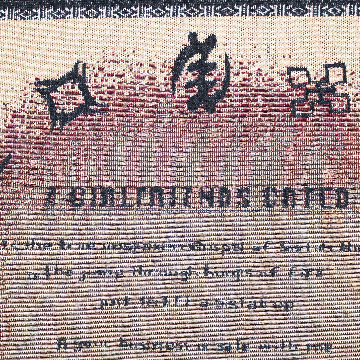 Sistah's Creed Wall Hanging Tapestry detail