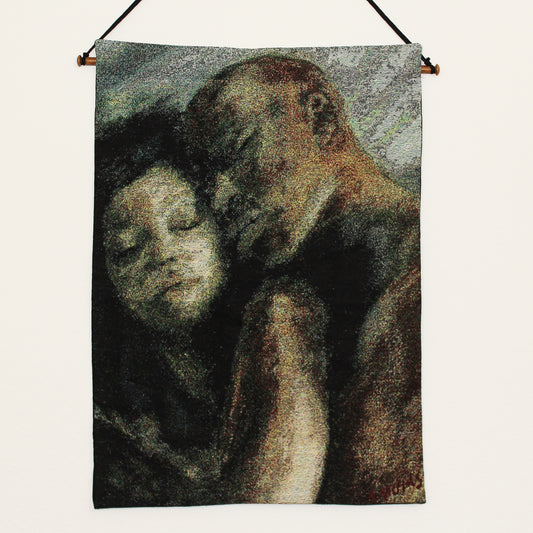Good Night wall hanging tapestry with art by Andrew Nichols