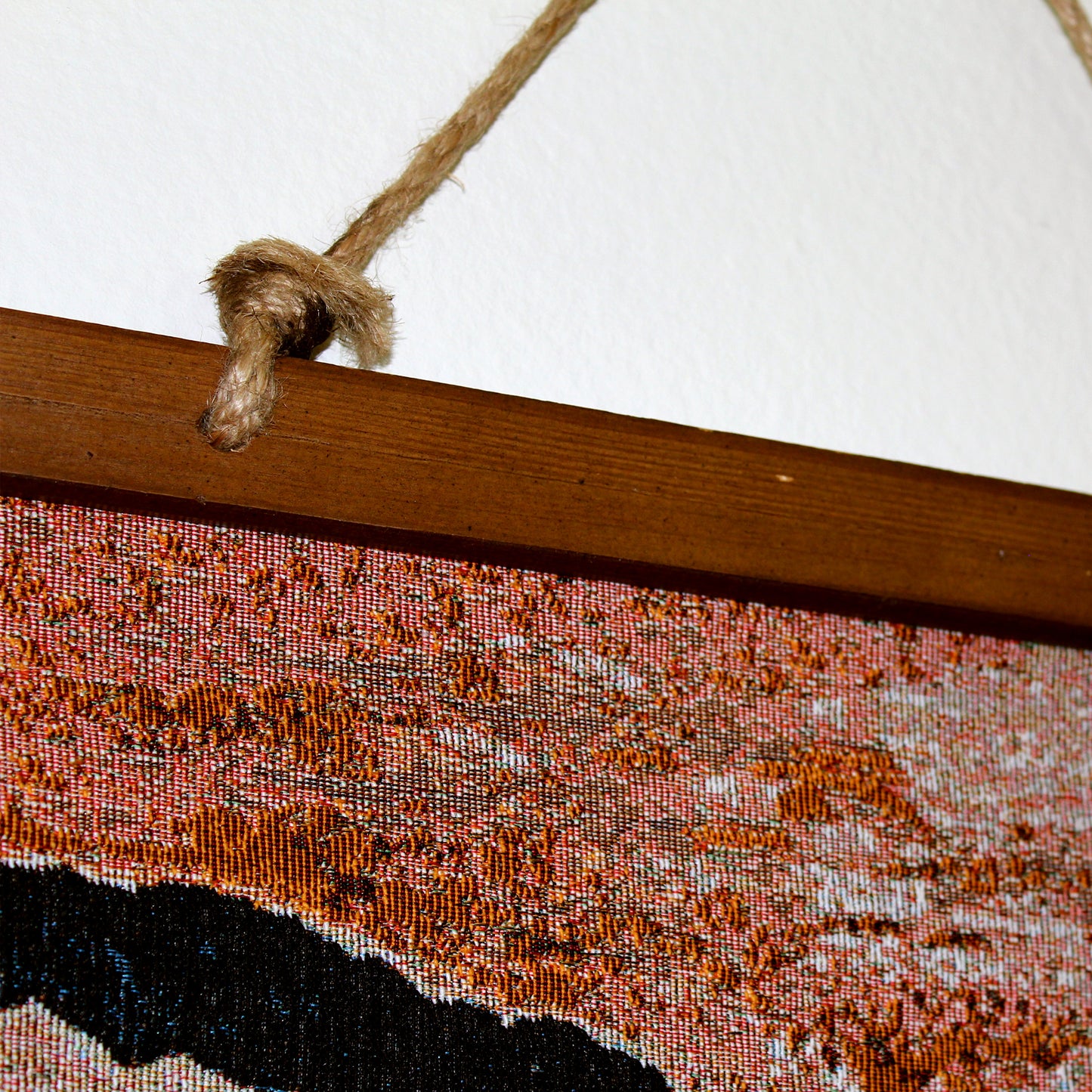 (Nubian Queen) Wall Hanging Tapestry hanging wood and jute hardware