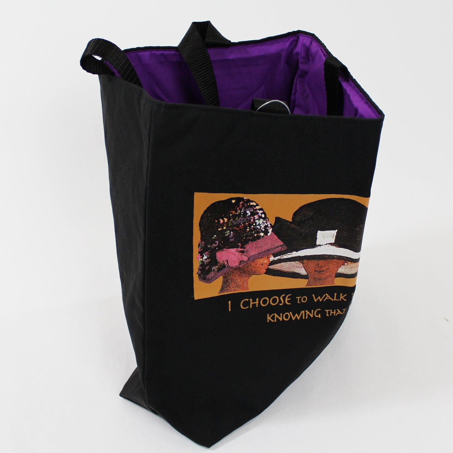 Harriet Rosebud Pathways Fall Cotton Tote Bag side