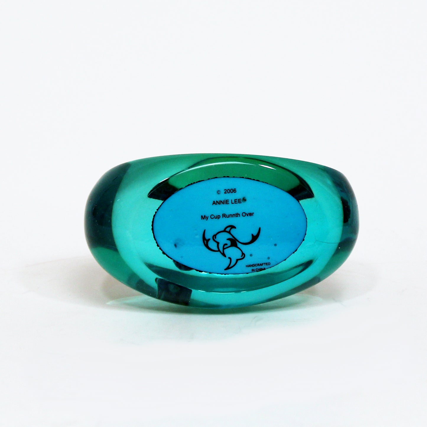 My Cup Runneth Over Paperweight By Annie Lee bottom
