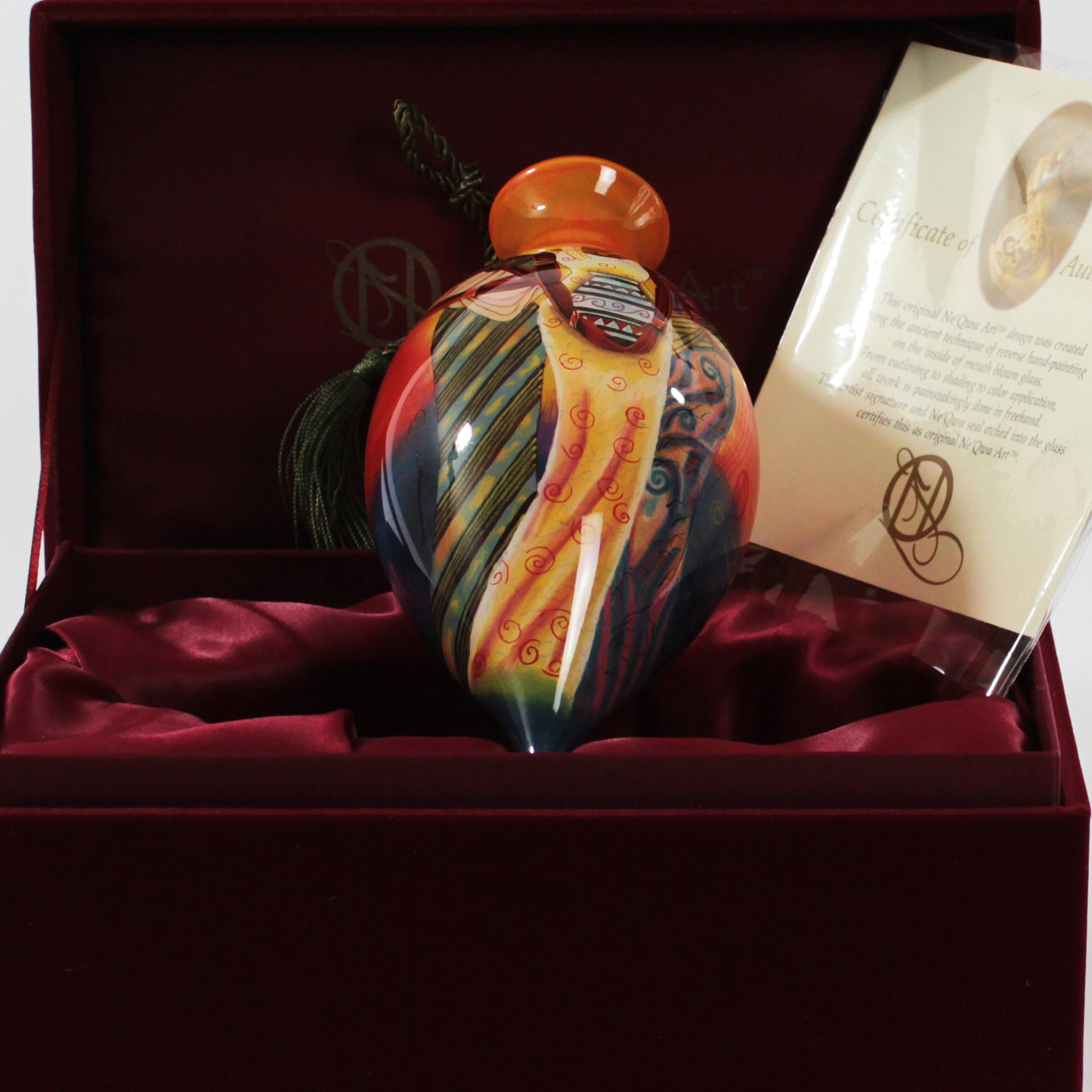 Sisters of the Sun Ne'Qwa Art Glass Ornament by Keith Mallett