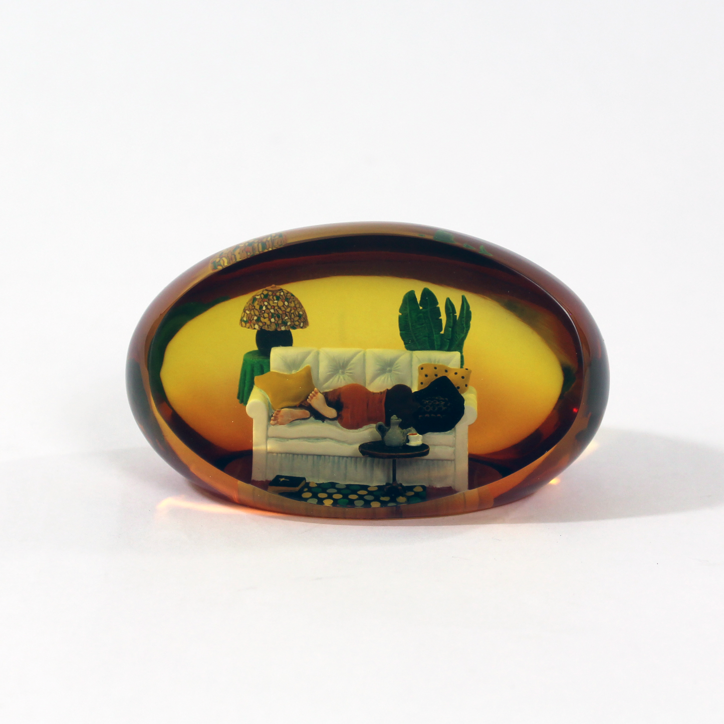 Steeping And Sleeping Paperweight By Annie Lee display