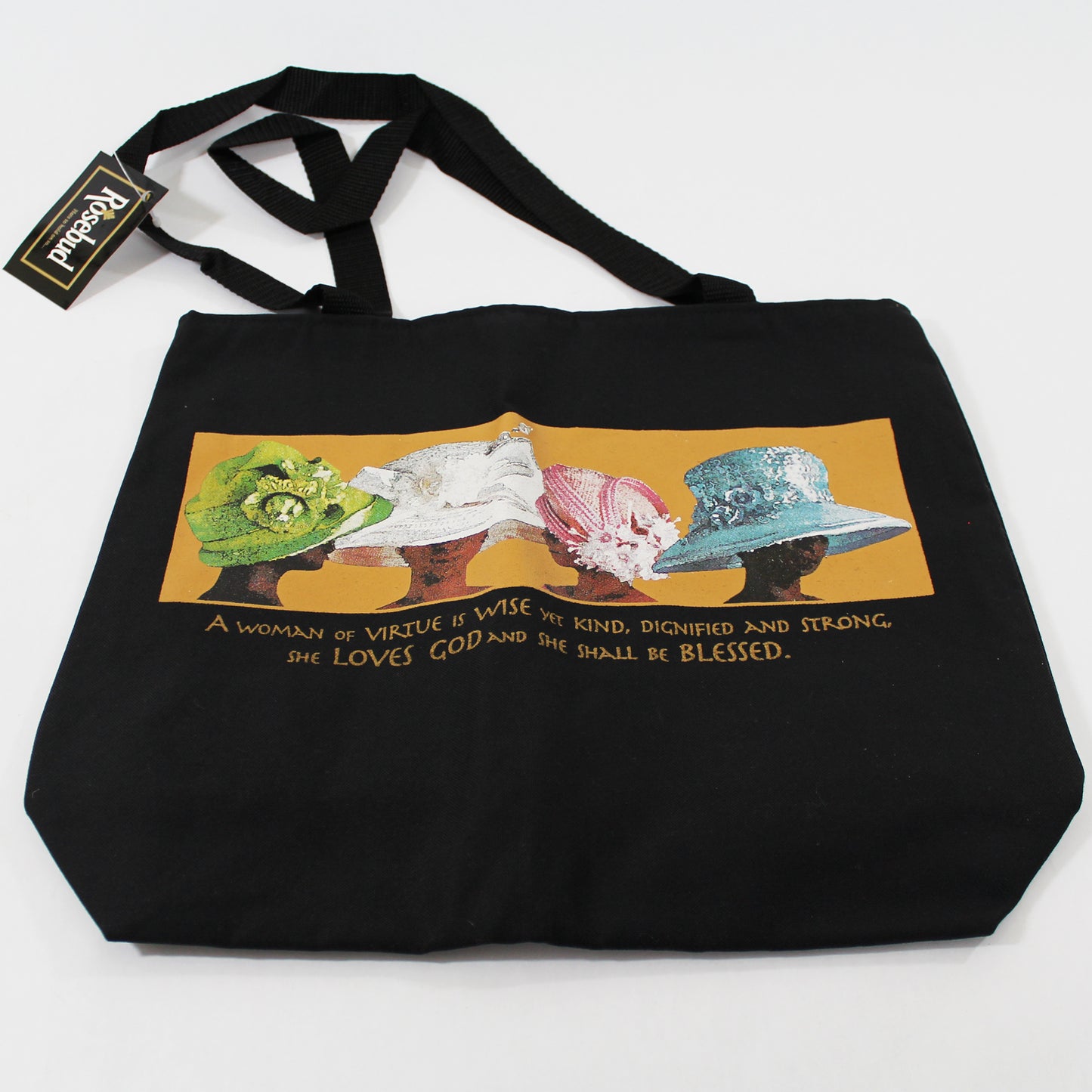 Harriet Rosebud Blessed Worship Cotton Tote Bag