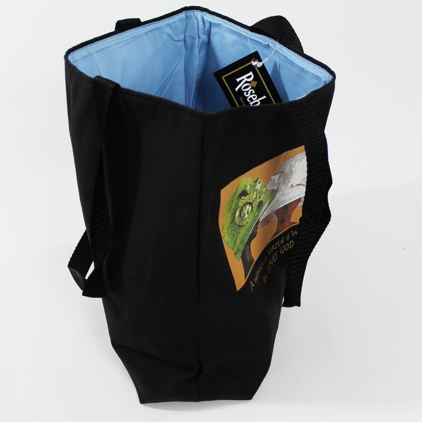 Harriet Rosebud Blessed Worship Cotton Tote Bag inside