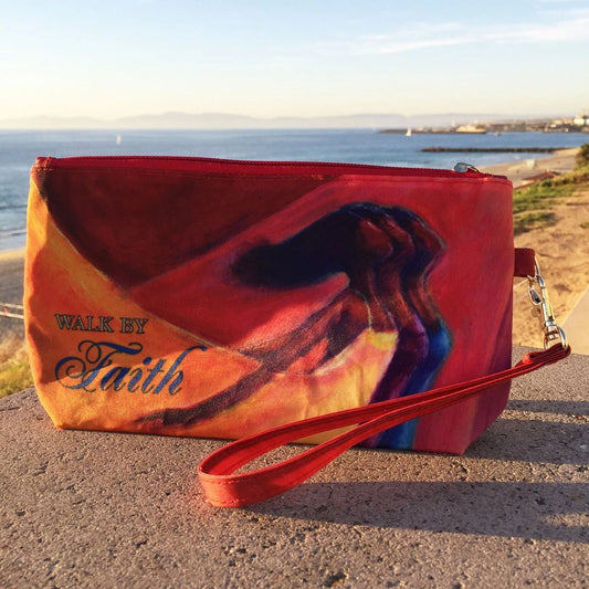 Walk By Faith Cosmetic Pouch by Kerream Jones