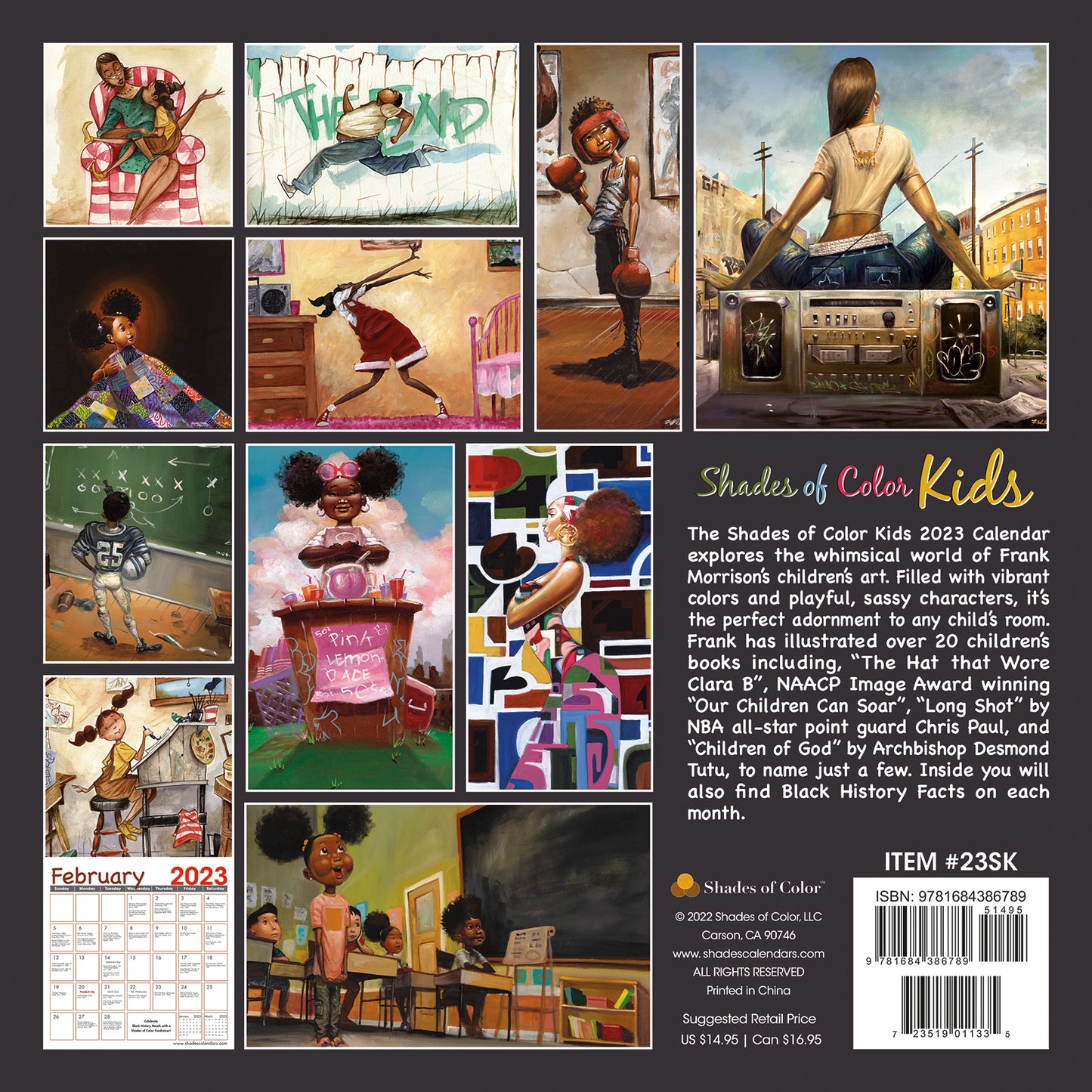 2023 Shades of Color Kids Wall Calendar - Frank Morrison
