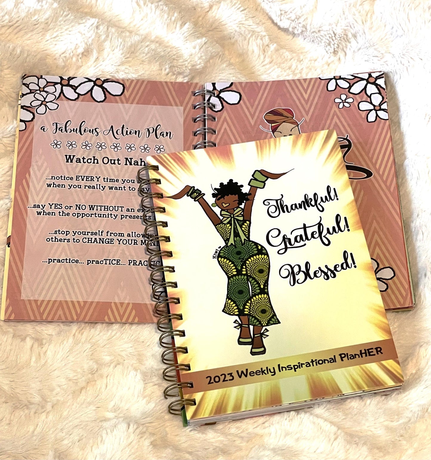 2023 Thankful! Grateful! Blessed! Inspirational Planner- Kiwi McDowell