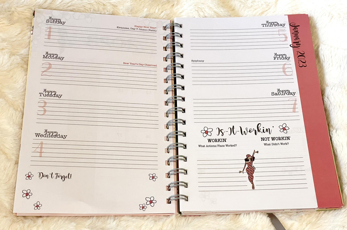 2023 Thankful! Grateful! Blessed! Inspirational Planner- Kiwi McDowell