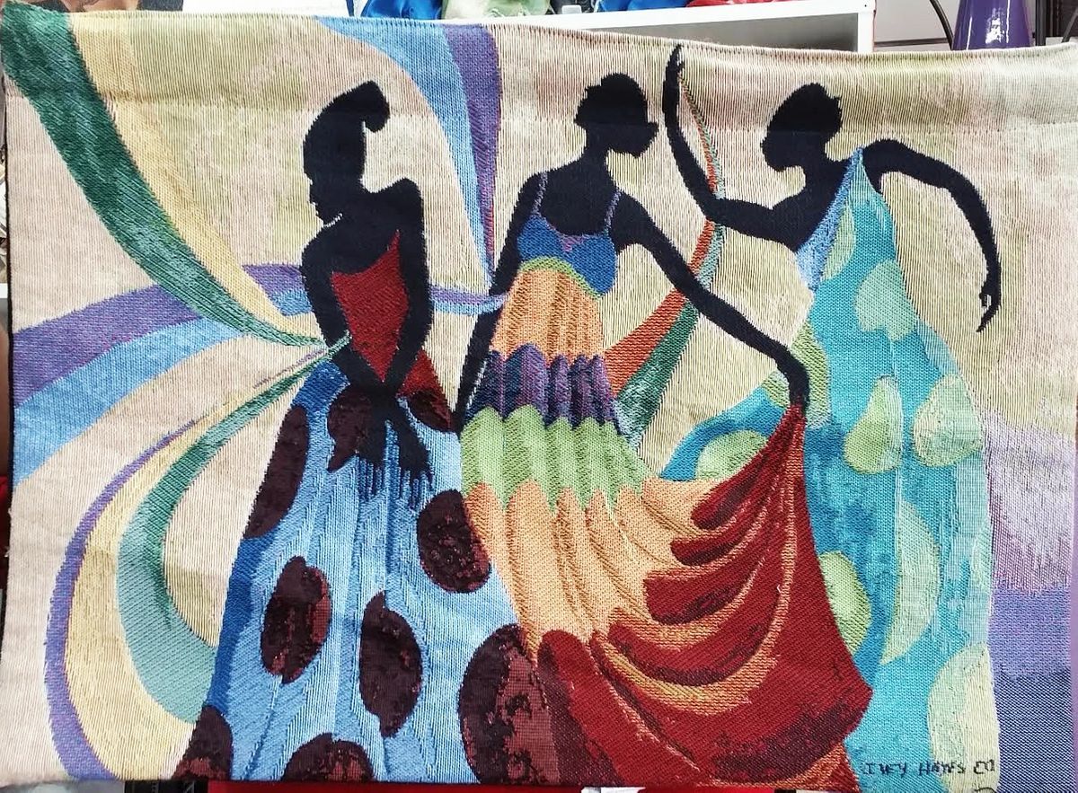Dancers of Black Skin Wall Hanging Tapestry alt view