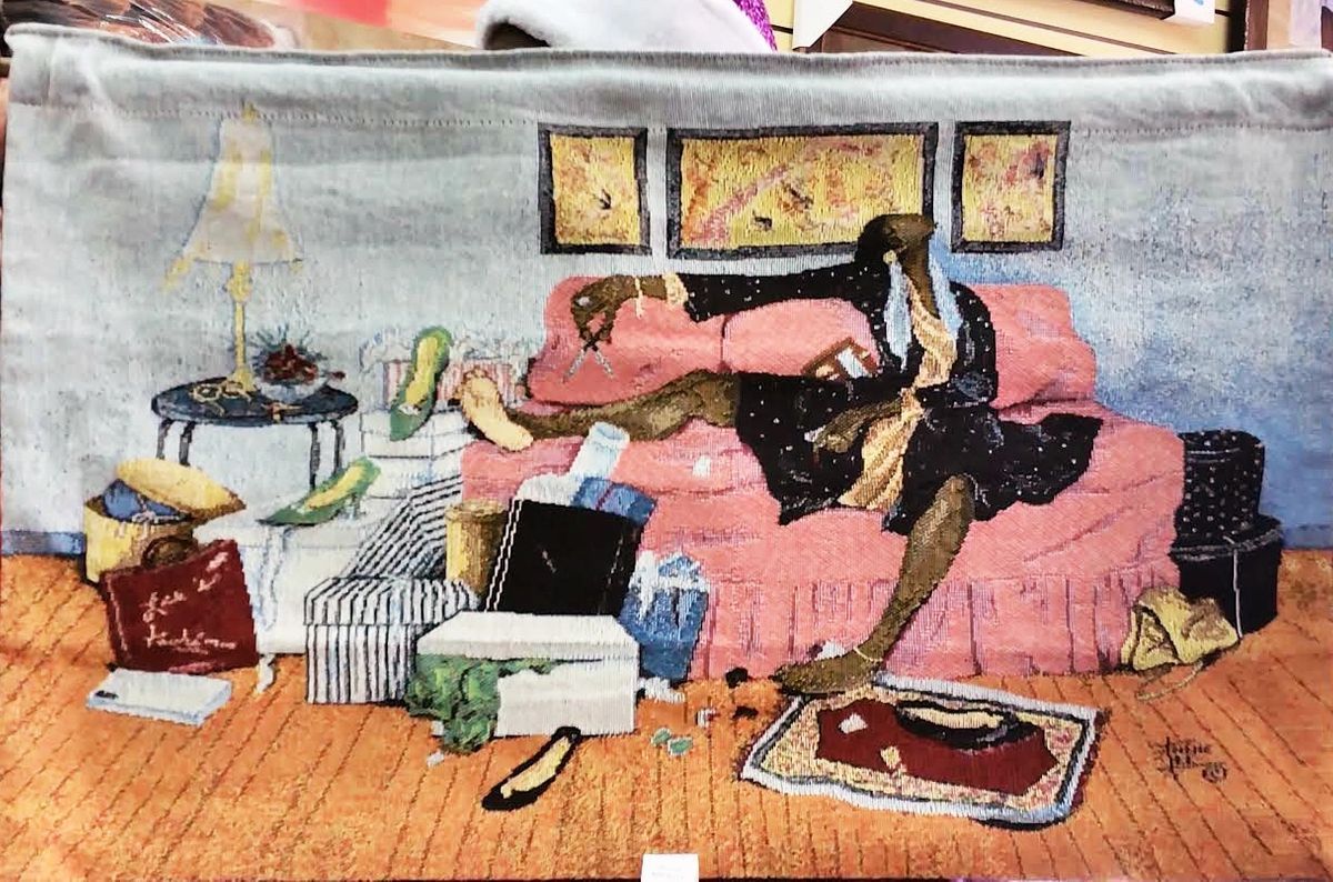 Maxed Out Tapestry Wall Hanging, art by Annie Lee alt