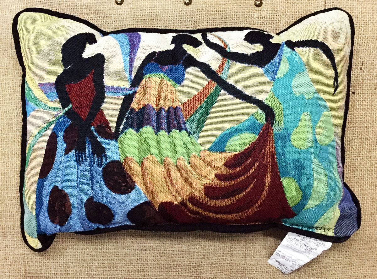 Dancers In Black Skin Pillow By Ivey Hayes