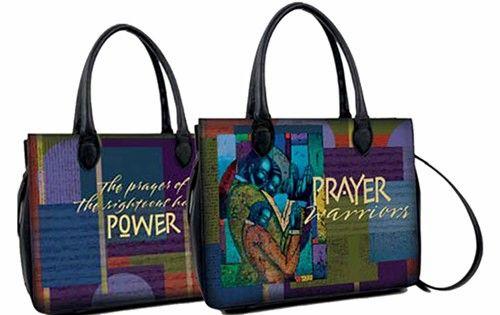 Prayer Warriors Black Art Purse Style Bible Bag