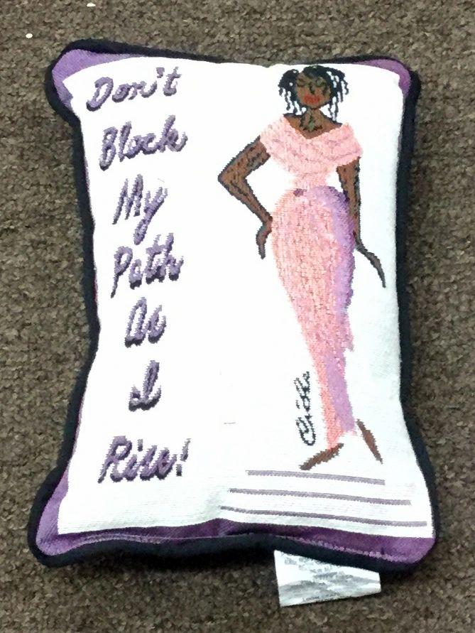Don't Block My Path Pillow By Cinde Wallace