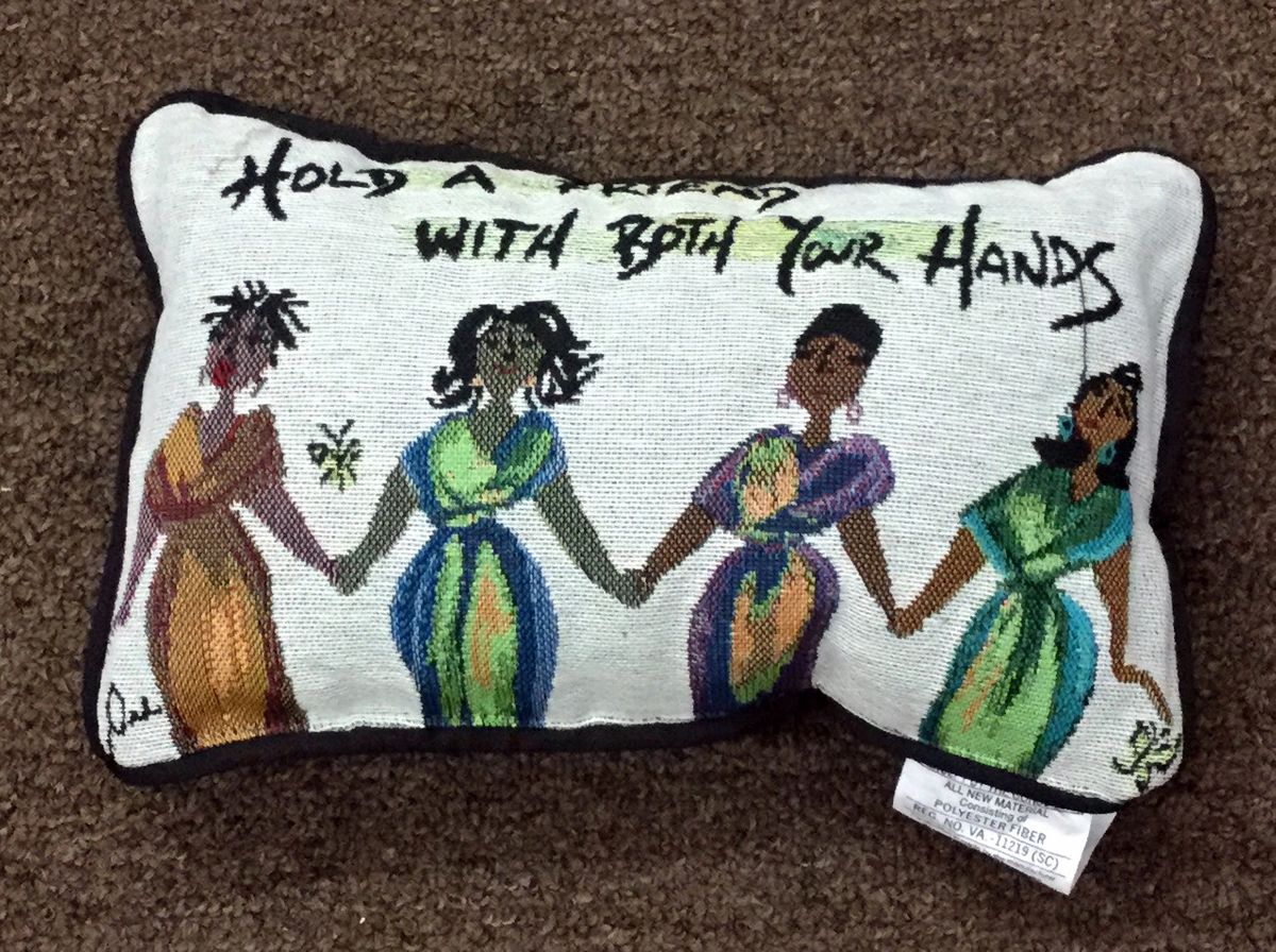 Hold A Friend Pillow By Cinde Wallace