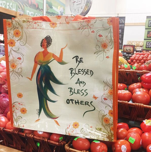 Be Blessed and Bless Others Reusable ECO Shopping Tote Bag