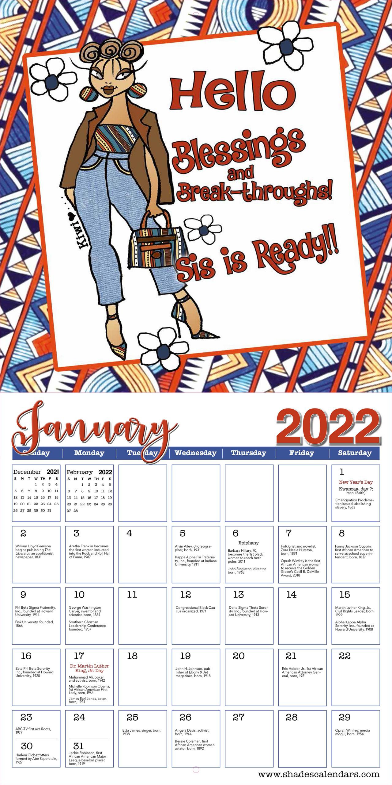 2022 Be Your Own InspHERation Wall Calendar by Kiwi McDowell