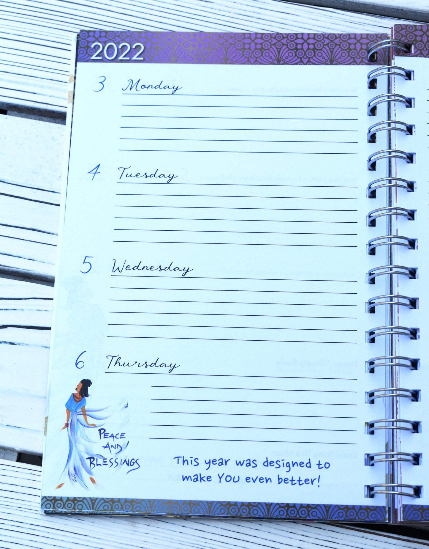 2022 Blessed and Highly Favored Weekly Inspirational Planner by Cidne Wallace